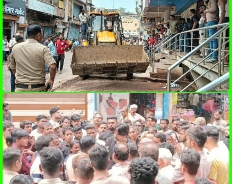 *कुछ तो बात है, बड़े व्यापारी के किये गए अतिक्रमण अमला कार्यवाही करने से क्यों हुआ पीछे*  *आइये सुनते है अतिक्रमण विभाग अधिकारी की जुबानी*