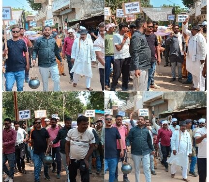 संजय नगर के रहवासियो ने नगर निगम प्राशासन की निकली अर्थी, लगाए मुर्दाबाद के नारे….