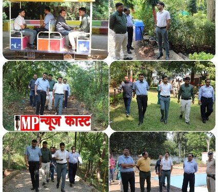 कलेक्टर श्री यादव ने कटाएघाट स्थित सुरम्य पार्क का किया औचक निरीक्षण पार्क के सौंदर्यीकरण और इसके स्वरूप को सुव्यवस्थित करनें के दिए निर्देश करीब ढ़ाई किलोमीटर पैदल चलकर कलेक्टर ने सुरम्य पार्क के चप्पे-चप्पे का लिया जायजा मिनी ट्रेन की सवारी कर ट्रेक और पार्क का किया निरीक्षण