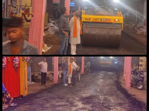 जनता की पीड़ा के साथ खड़ी भाजपा की नगर सरकार: महापौर श्रीमती सूरी आदर्श कॉलोनी से शहीद द्वार पेंच वर्क का कार्य पूर्ण शासन की योजना को क्रियान्वयन करने के लिए नियमो से चलते है विकास कार्य