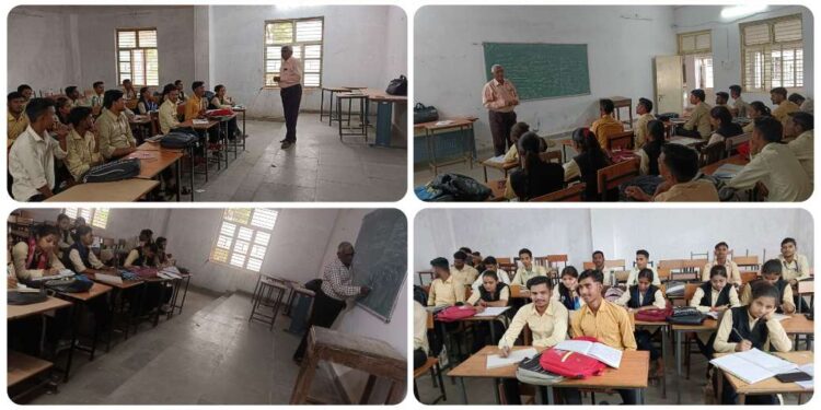 विद्यार्थियों को जैविक खेती का तकनीकी प्रशिक्षण दिया गया।