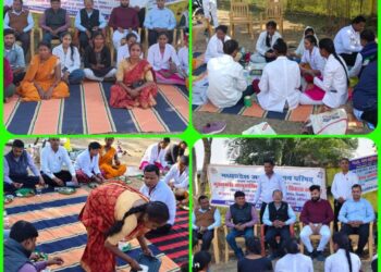 अध्ययन केंद्र के छात्र/छात्राओं ने केन नदी के उदगम स्थल भ्रमण कर पोषण समरसता कार्यक्रम हुआ आयोजित