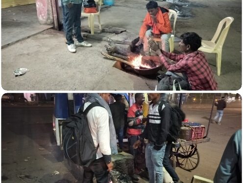 बढ़ते ठंड के प्रकोप से नागरिकों को राहत, नगर निगम ने विभिन्न स्थानों पर की अलाव जलाने की व्यवस्था