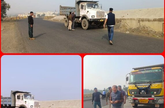 अवैध परिवहन करते चार डंफर जब्त