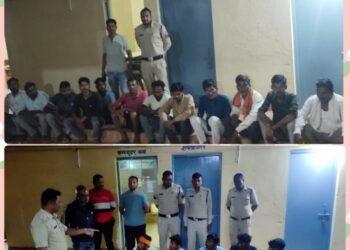बहोरीबंद पुलिस द्वारा अलग अलग 7 स्थानो पर दबिश देकर 27 जुआरियो के विरुद्ध की गई कार्यवाही ।
