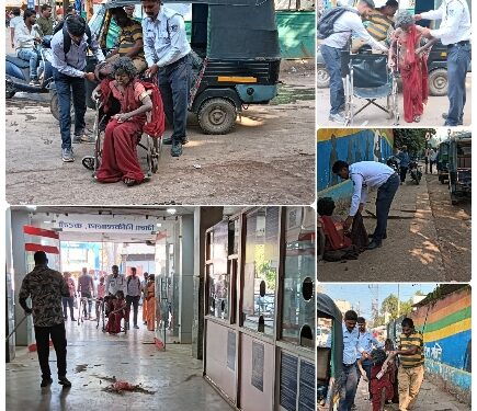 यातायात कर्मी और होप एंजियो की मदद से जख्मी असहाशय भिक्षुक महिला को मिला उपचार….