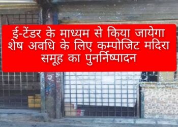 ई-टेंडर के माध्‍यम से किया जायेगा शेष अवधि के लिए कम्‍पोजिट मदिरा समूह का पुनर्निष्‍पादन