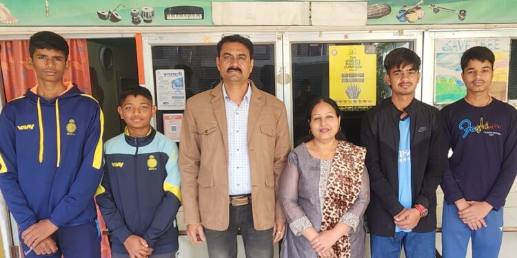 राज्य स्तरीय शालेय अंडर 17 क्रिकेट प्रतियोगिता में वनस्थली हायर सेकेंडरी स्कूल के बच्चो का हुआ चयन….