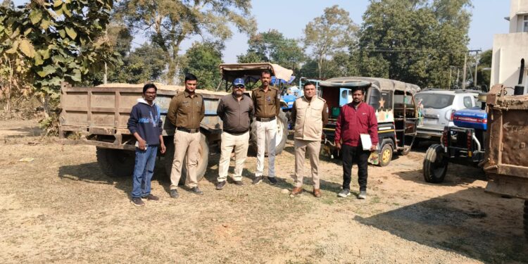 *बरही पुलिस एवं राजस्व विभाग के द्वारा अवैध रेत परिवहन करते ट्रेक्टर ट्राली को किया जप्त*