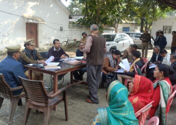 संपूर्ण थाना समाधान दिवस में पहुंची नव शिकायतें तीन का मौके पर हुआ निस्तारण