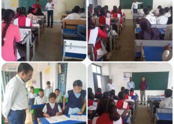 *सहायक संचालक ने किया विभिन्न स्कूलों का औचक निरीक्षण*  *लापरवाही करने वाले शिक्षकों पर होगी कार्यवाही*
