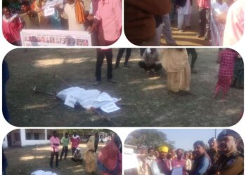 दलित आदिवासियों को न्याय दिलाने, ओबीसी महासभा ने किया विरोध प्रदर्शन,तहसीलदार ढीमरखेड़ा को सौंपा ज्ञापन