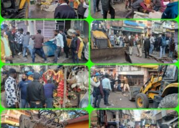 *अतिक्रमण हटाने की कार्रवाई लगातार जारी*  *आज भी शहर के चारों तरफ की बड़ी कार्रवाई : 18 काउंटर, 3 ठेले, 3 टपरे, 25 टेबिल, 4 गैस टंकी किये गए जप्त*