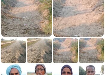 नहर विभाग के अधिकारियों का बहाना साफ सफाई माइनर की करना सिर्फ हो रही खाना पूरी