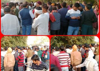 आटा उठाने जा रहे युवक की बाइक मैं आलू लेते ट्रैक्टर की टक्कर से युवक की घटना स्थल पर दर्दनाक मौत