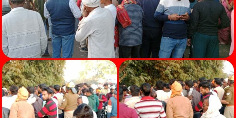 आटा उठाने जा रहे युवक की बाइक मैं आलू लेते ट्रैक्टर की टक्कर से युवक की घटना स्थल पर दर्दनाक मौत