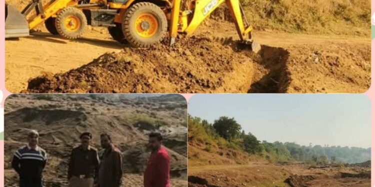 रेत भंडारण पर जिला प्रशासन की संयुक्त कार्यवाही