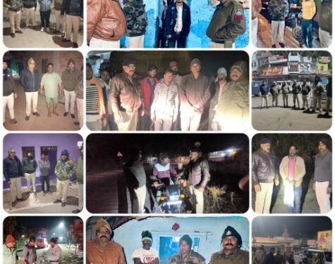 पुलिस अधीक्षक अभिजीत रंजन के नेतृत्व में जिले में नाइट कांबिंग गस्त ऑपरेशन की कार्यवाही की गई।