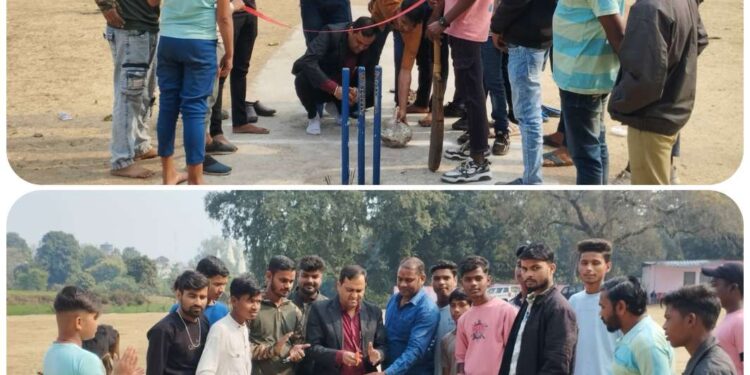 सिलौंडी में क्रिकेट प्रतियोगिता का भव्य शुभारंभ
