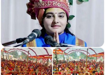 *श्रीमद् भागवत कथा के चतुर्थ दिवस नंदोत्सव पर हुआ भव्य आयोजन*