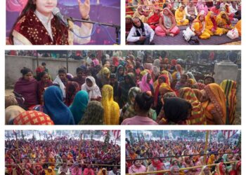 *भागवत कथा के पांचवे दिन श्रीकृष्ण की बाल लीलाओं का वर्णन** गोवर्धन धरण एवं भगवान को छप्पन भोग लगाए गए