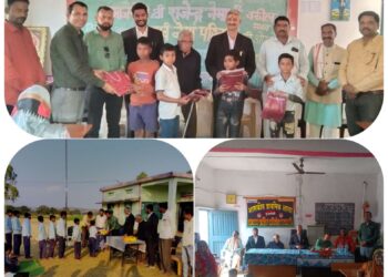 *कड़ाके की ठंड में स्कूल के बच्चों को निशुल्क स्वेटर सूज वितरण किया*