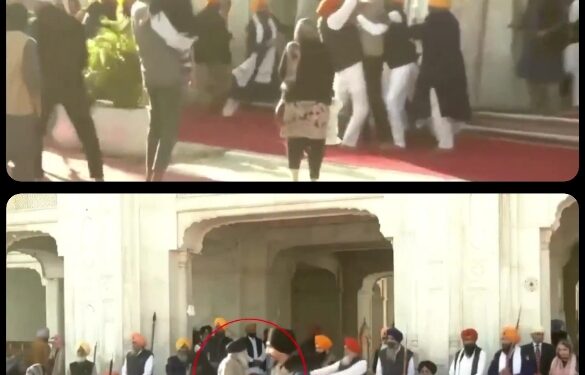 अमृतसर  पंजाब के पूर्व डिप्टी CM सुखबीर बादल पर जानलेवा हमला, गोल्डन टेंपल के गेट पर कर रहे थे सेवा, तभी हमलावर ने की फायरिंग, मौके पर मौजूद लोगों ने आरोपी को दबोच पुलिस के हवाले किया VIDEO