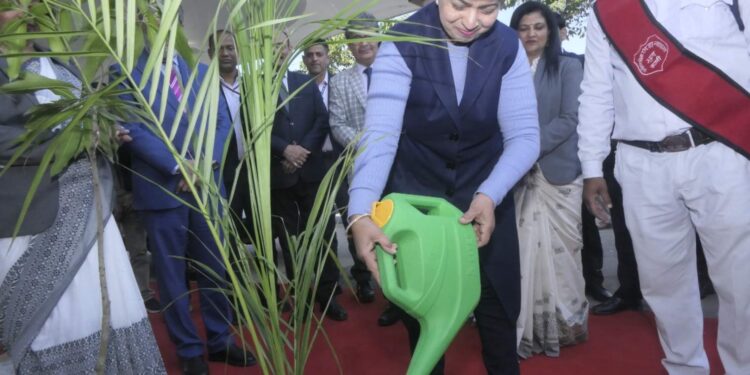 मुख्य न्यायाधिपति श्री सुरेश कुमार कैत ने जिला न्यायालय परिसर में किया वृक्षारोपण