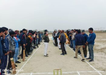 क्रिकेट के खेल से उभरती है युवाओं की प्रतिभा नव वर्ष में शुरू हुई क्रिकेट प्रतियोगिता