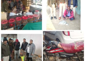 आबकारी दल द्वारा अवैध मदिरा के नियंत्रण की कार्यवाही..!