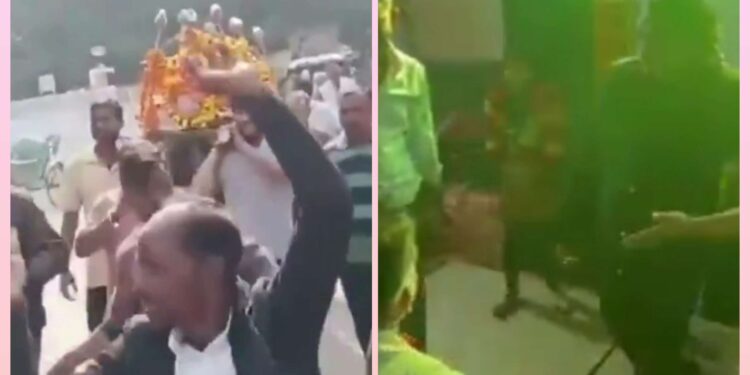 WATCH VIDEO पिता की मौत के बाद शवयात्रा में पुत्र के डांस का वीडियो आया सामने। तेरहवीं के दौरान भी डीजे पर थिरके घरवाले