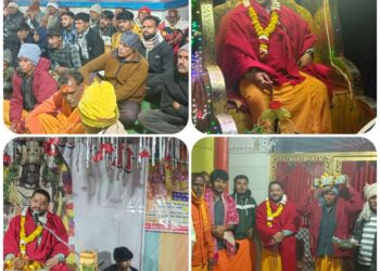 बाबा हरीदास जी के बंगले में मंगल कलश यात्रा के साथ श्रीमद् भागवत कथा का हुआ शुभारंभ।