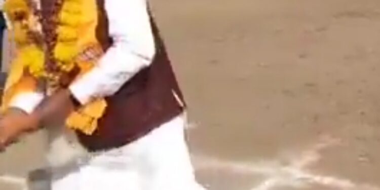 मध्य प्रदेश के पूर्व मंत्री रामखेलावन पटेल का क्रिकेट खेलते हुए का वीडियो सोशल मीडिया पर वायरल