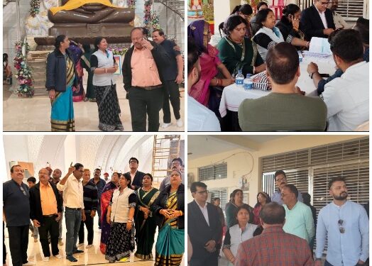 *चेतनोदय तीर्थक्षेत्र में पंचकल्याण की व्यवस्था हेतु महापौर प्रीति संजीव सूरी ने किया स्थल निरीक्षण,दिए आवश्यक निर्देश*