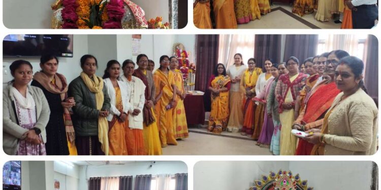 शासकीय कन्या महाविद्यालय कटनी में आज दिनांक 3 फरवरी 2025 को बसंत पंचमी के शुभ अवसर पर मां सरस्वती की प्रतिमा पर माल्यार्पण एवं दीप प्रज्वलन के साथ उनका पूजन एवं आराधना की गई