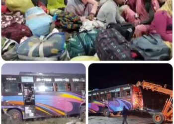 हृदयविदारक धटना  प्रयागराज में महाकुंभ जा रहे छत्तीसगढ़ के श्रद्धालुओं की बोलेरो गाड़ी की बस से टक्कर हो गई  दस की मौत हो गई, हादसे में बस में सवार 19 श्रद्धालु भी जख्मी हुए VIDEO