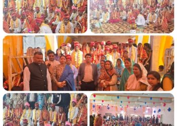 ढीमरखेड़ा में मुख्यमंत्री कन्या विवाह योजना के अंतर्गत 43 कन्याएं परिणय सूत्र में बंधी, दांपत्य जीवन में प्रवेश करने पर युगलों को मिली बधाई और शुभाशीष  सामूहिक विवाह सम्मेलन में जनप्रतिनिधियों और अधिकारियों की मौजूदगी में हुआ भव्य आयोजन