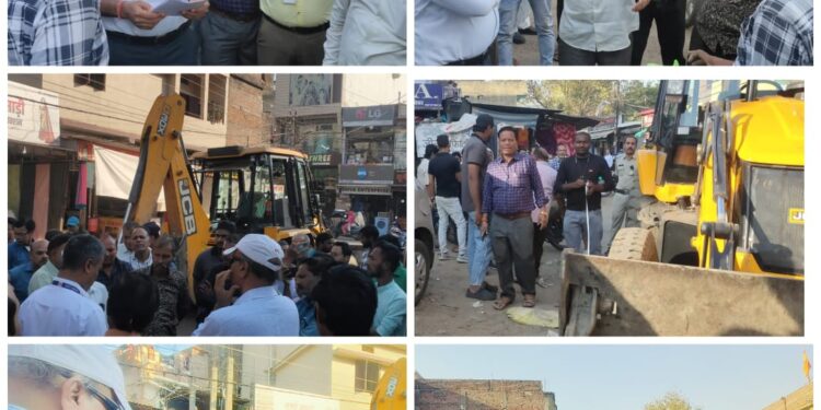महावीर टॉकीज क्षेत्र में बन रही सीमेंट कॉन्क्रीट की सड़क का अतिक्रमण हटाने पहुंचा अमला, हाईकोर्ट स्टे आदेश बताया…! वीडियो