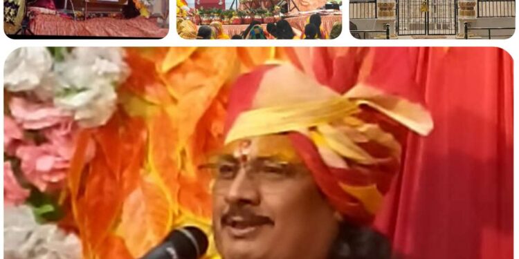 *देवेंद्रनगर में श्रीमद शिव महापुराण कथा की शुरुआत, पं. ब्रजेश जी महाराज ने दिए उपदेश*  *1 मार्च को शुरू हुआ धार्मिक आयोजन, कलश यात्रा और शोभायात्रा में बड़ी संख्या में भक्त शामिल हुए*