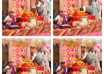 श्री राम कथा में हनुमान ने किया लंका दहन की कथा सुनकर भक्त मनमुग्ध