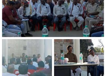 नवगत थाना प्रभारी ने परिचय के साथ ली, शांति समिति की बैठक,,,