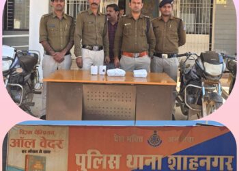 *एक ही दिन में दो लूट करने वाले 5 आरोपी गिरफ्तार, शाहनगर थाना पुलिस ने किया खुलासा*