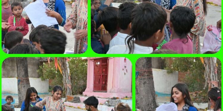 कौशल्या ह्यूमैनिटी फाउंडेशन द्वारा ग्राम सुनवारी में बच्चों के साथ होली का त्यौहार मनाया