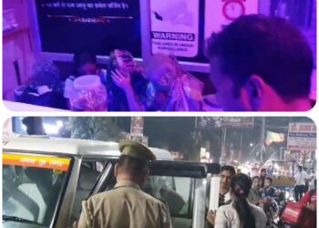 ब्लॉसम स्पा सेंटर पर पुलिस ने की छापेमारी  मौके से 3 लड़कियों और मैनेजर को पकड़ा गया