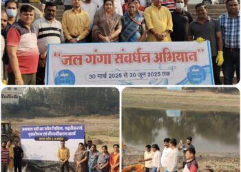 *नगर पालिका अध्यक्ष एवं कलेक्टर ने अजनाल नदी तट पर श्रमदान कर “जल गंगा संवर्धन अभियान” का शुभारंभ किया*