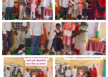**सरपंच* ने विद्यालय को दिए पंखे छत की मरम्मत का कार्य लिया अपने जिम्मे।* प्रवेश उत्सव मे सम्मिलित हुए जनप्रतिनिधियों ने विद्यालय,  के शैक्षणिक कार्य की प्रशंसा