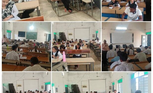 विद्यार्थियों की प्रायोगिक परीक्षा संपन्न।