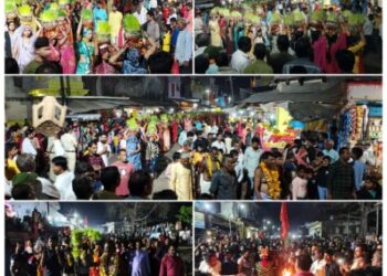 उमरियापान में भक्तिभाव के साथ निकले जवारें  खप्पर लिए नाच रहीं थी काली, पंडा खेल रहे थे भाव,बड़ी संख्या में शामिल हुए श्रद्धालु, प्रशासन- पुलिस बल रहा तैनात