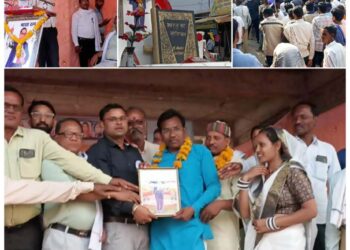 जय भीम के जयकारों से पूरा रीठी गूंजा,निकली विशाल शोभायात्रा,रथ मैं सवार बाबा साहेब और भारत का सविधान,,,।