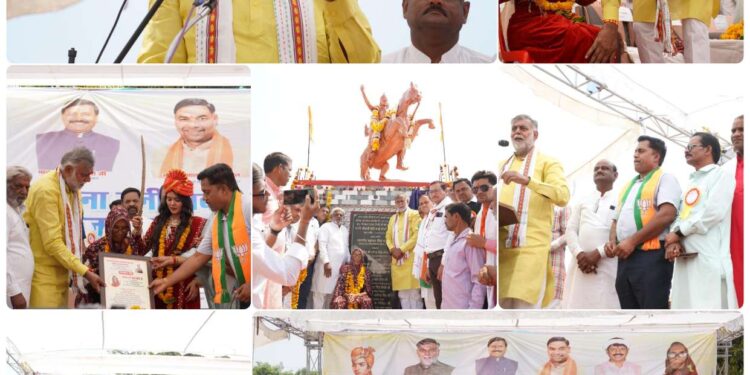 पंचायत एवं ग्रामीण विकास मंत्री श्री पटेल ने बड़ाकछार गांव में वीरांगना रानी अवंतीबाई लोधी की प्रतिमा का किया अनावरण